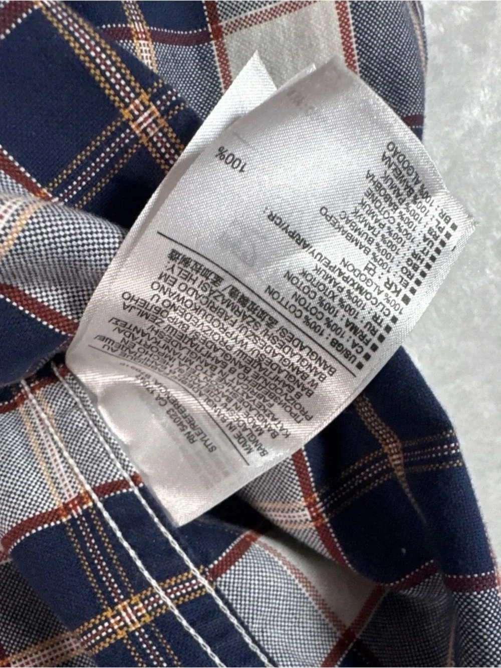 Banana Republic Tailored Slim Fit Plaid Oxford Button Down Shirt Men’s Large